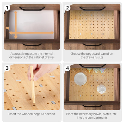Peg Board Drawer Organizer