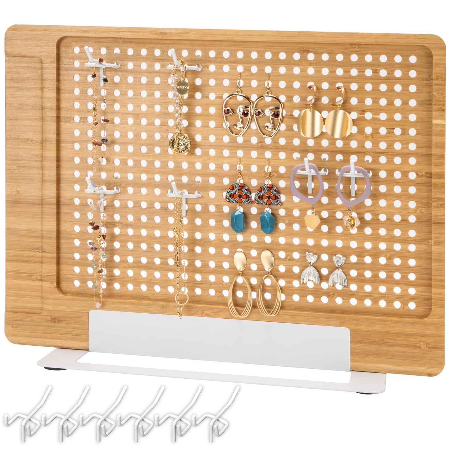 Wood Pegboard Display Stand For Vendors