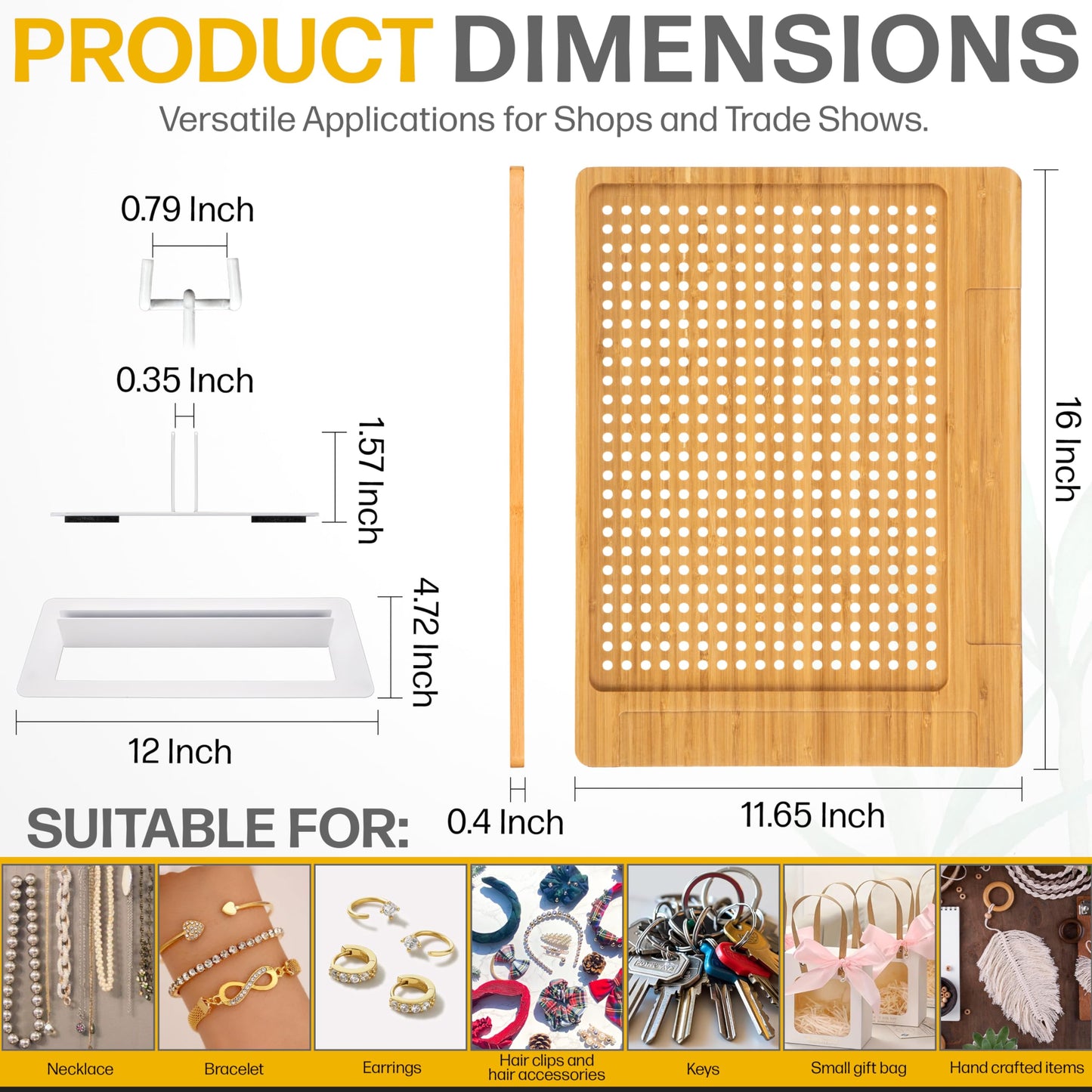 Wood Pegboard Display Stand For Vendors