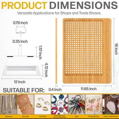 Wood Pegboard Display Stand For Vendors