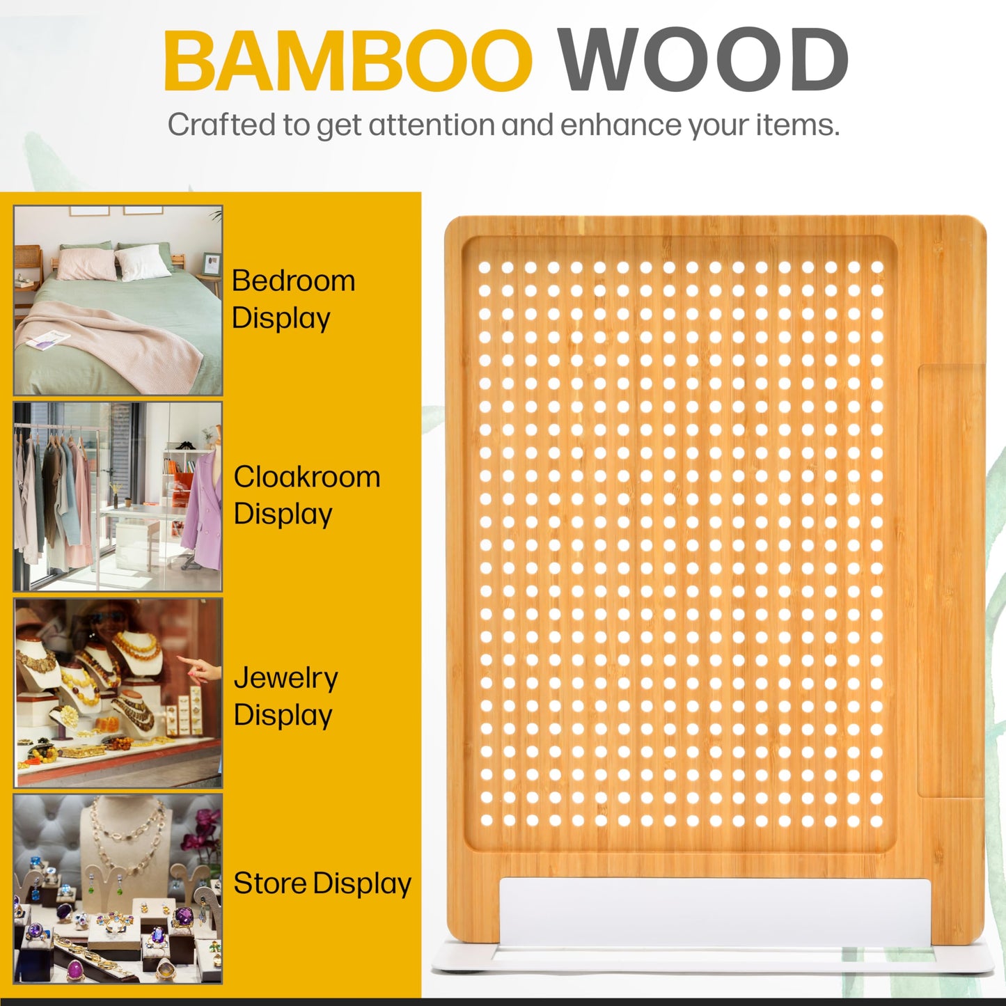 Wood Pegboard Display Stand For Vendors