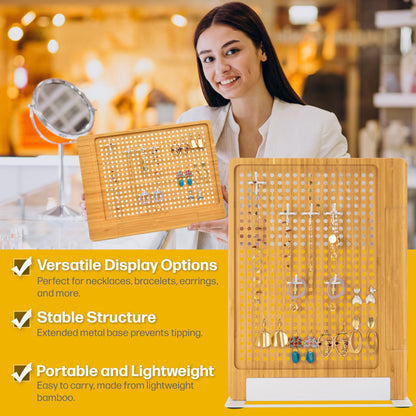 Wood Pegboard Display Stand For Vendors