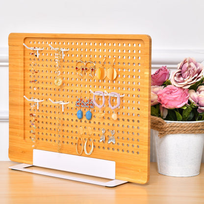 Wood Pegboard Display Stand For Vendors