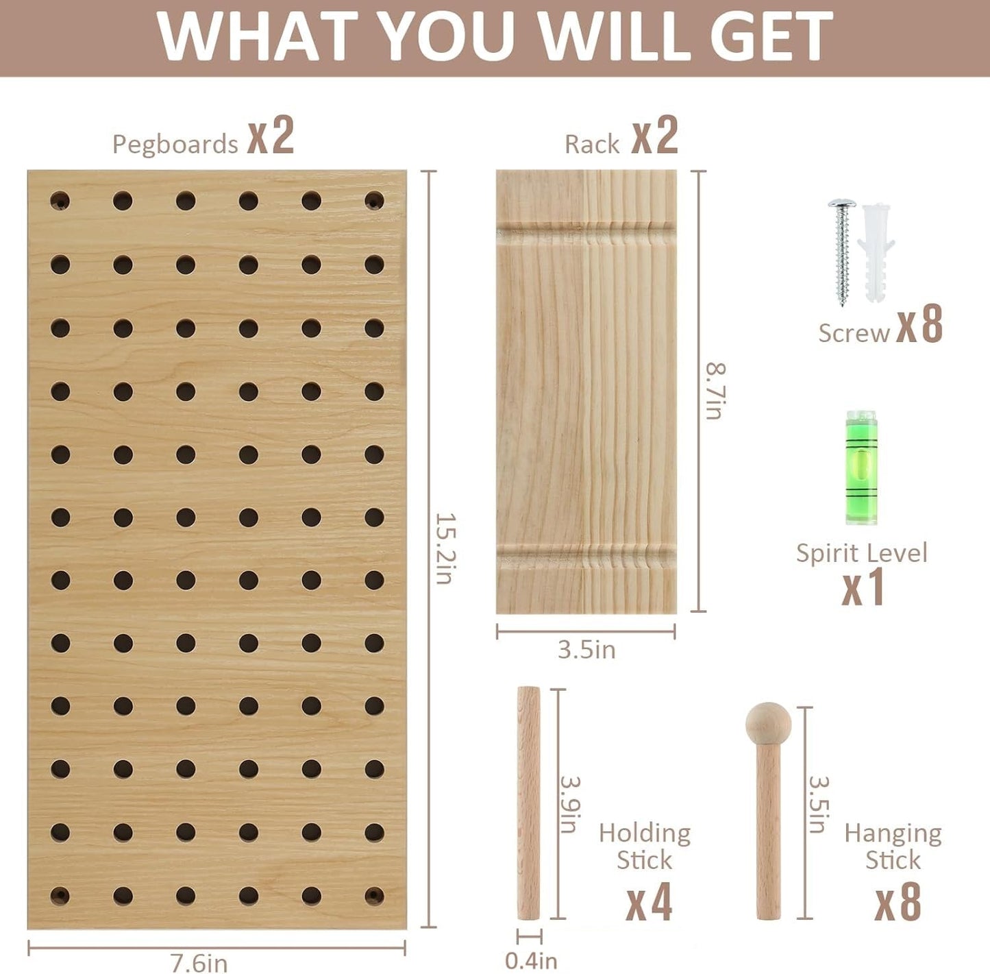 Modular Display Wooden Pegboard