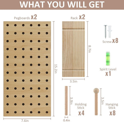 Modular Display Wooden Pegboard